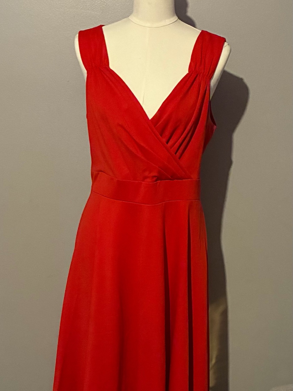 Grace Karin Red Sleeveless Midi Twirl Dress NWOT size XL vintage style